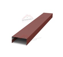 Крепежная планка нижняя Texas 0,5 Velur RAL 3009 оксидно-красный