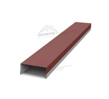 Крепежная планка верхняя Texas 0,45 PE с пленкой RAL 3009 оксидно-красный