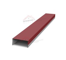Крепежная планка верхняя Texas 0,45 PE с пленкой RAL 3011 коричнево-красный