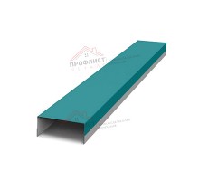 Крепежная планка верхняя Texas 0,45 PE с пленкой RAL 5021 водная синь