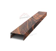 Крепежная планка нижняя Texas 0,45 Print Elite Chestnut Wood (обратная сторона серая)