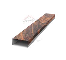 Крепежная планка верхняя Texas 0,45 Print Elite Chestnut Wood (обратная сторона серая)
