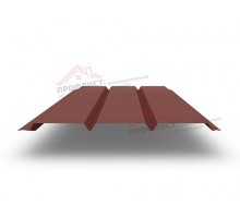 Софит металлический без перфорации 0,5 GreenCoat Pural matt с пленкой RR 29 красный (RAL 3009 оксидно-красный)