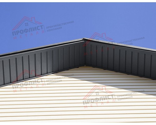 Софит металлический без перфорации 0,5 Rooftop Matte с пленкой RAL 7024 мокрый асфальт