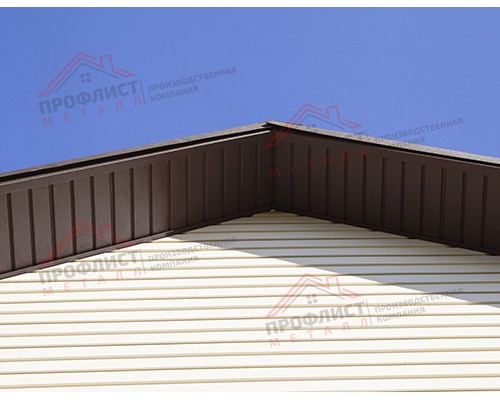 Софит металлический без перфорации 0,5 Rooftop Matte с пленкой RAL 8017 шоколад