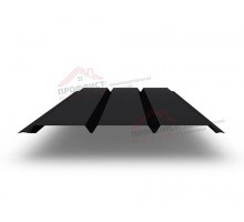 Софит металлический без перфорации 0,5 Rooftop Matte с пленкой RAL 9005 черный