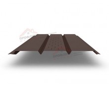 Софит металлический центральная перфорация 0,4 PE с пленкой RAL 8017 шоколад