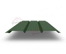 Софит металлический центральная перфорация 0,5 Velur с пленкой RAL 6020 хромовая зелень