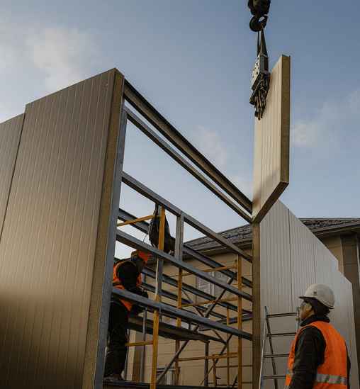 Монтаж профнастила Н57