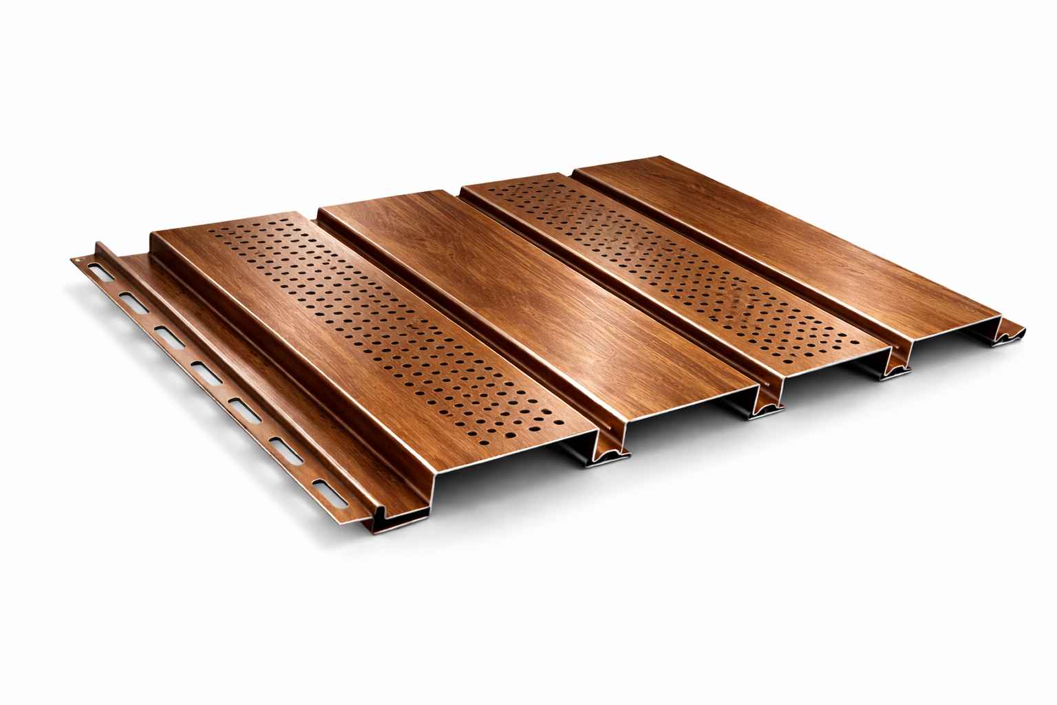 Металлические софиты с центральной перфорацией