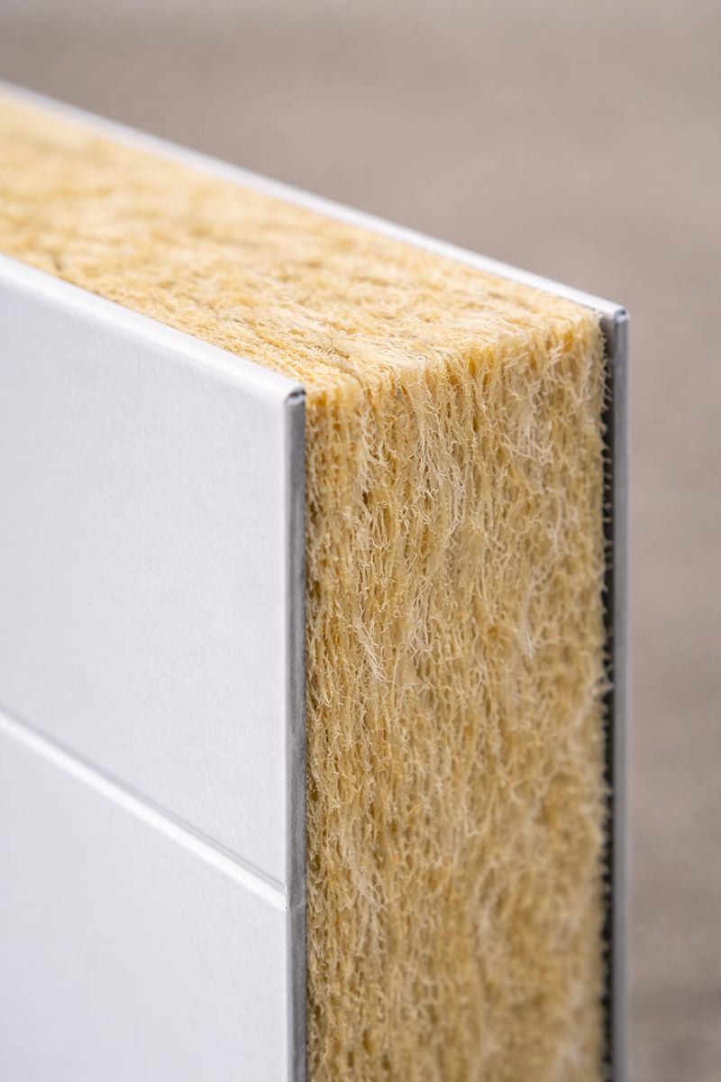 Схема: слои двухслойной панели и типовой стык/примыкание