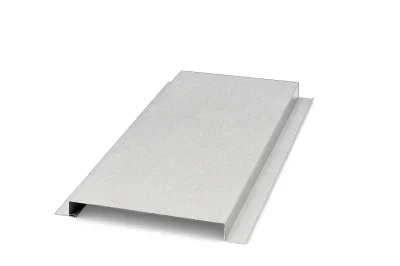 Линейная панель гладкая на фасаде: общий вид