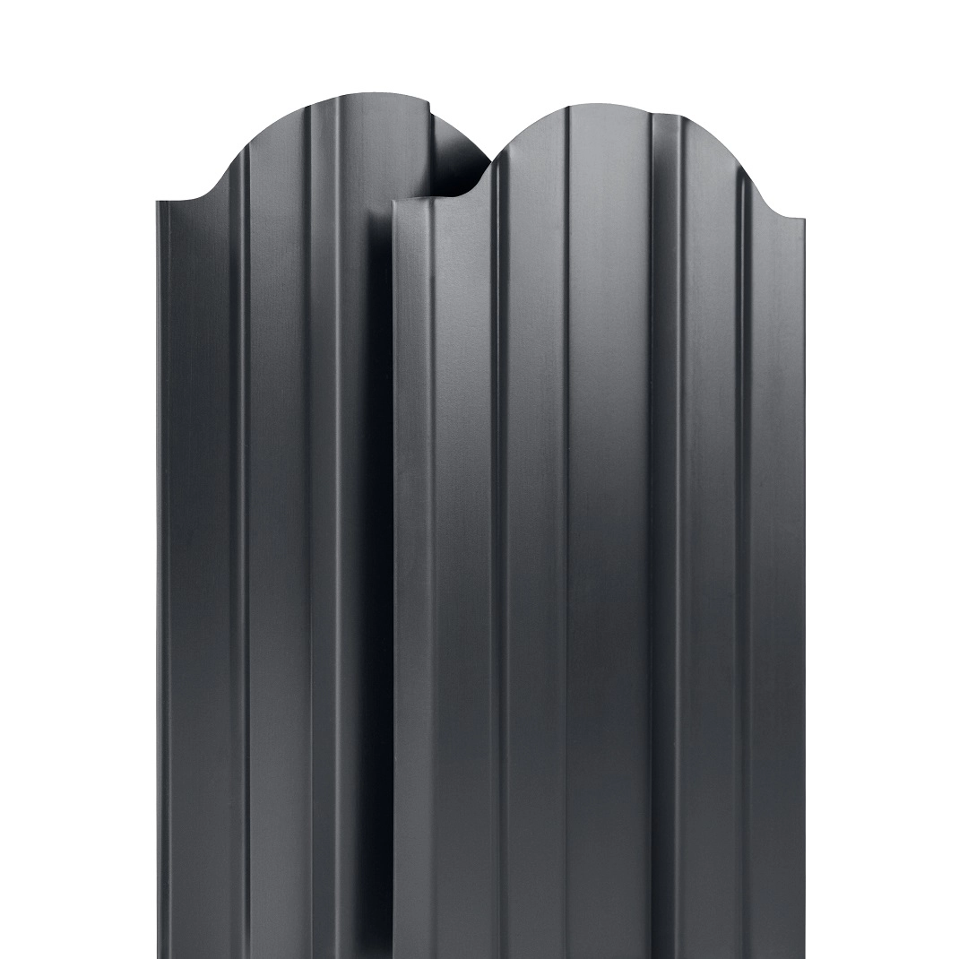 Фото для статьи: забор из М-образного евроштакетника — пример готового объекта