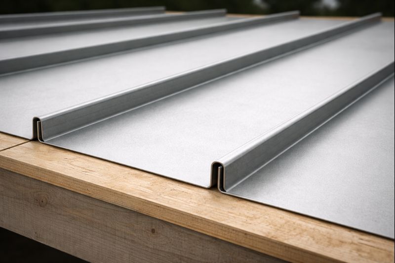 Применение простого вертикального паза на фальцевой кровле — пример узла