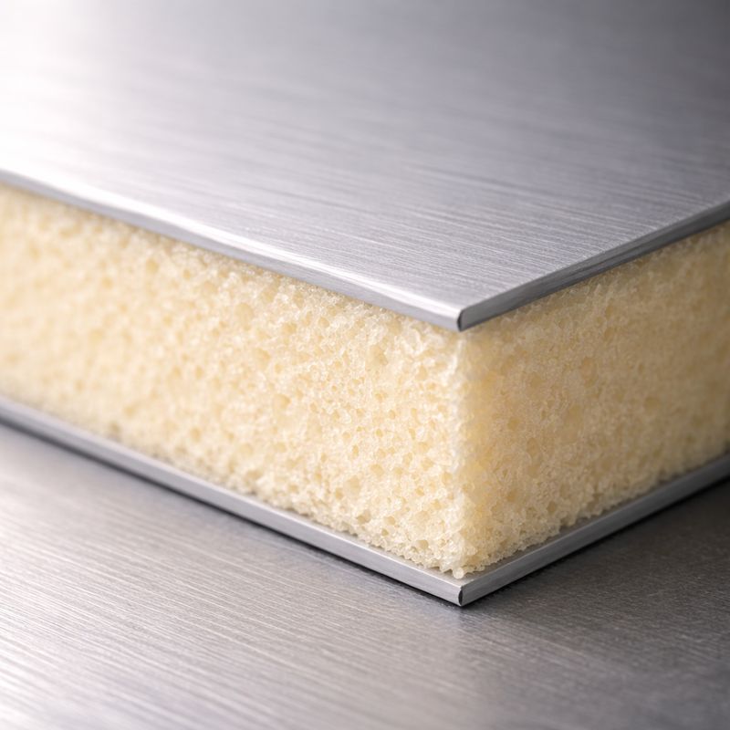 Стеновые сэндвич панели алюминиевые — общий вид фасада