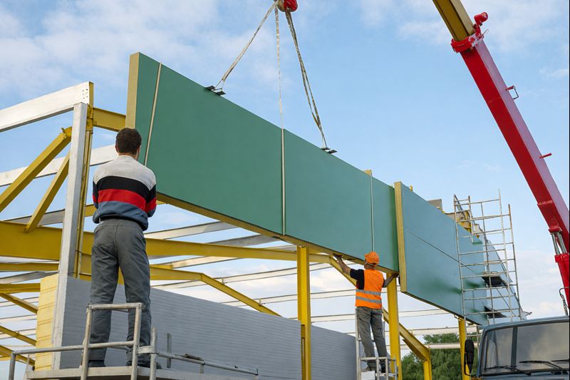 Поставка/упаковка сэндвич панелей: защита торцов и фиксация пачек (место для фото)