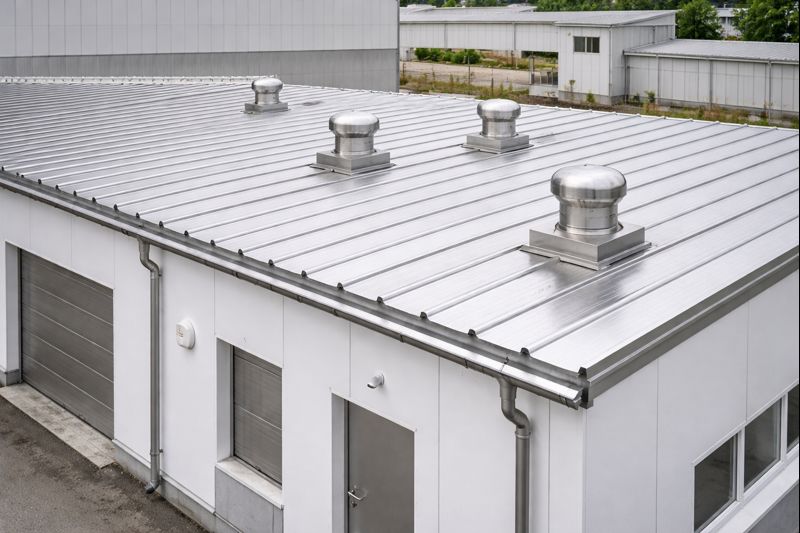 Фото для статьи: объект с применением кровельных сэндвич-панелей из нержавеющей стали — общий вид