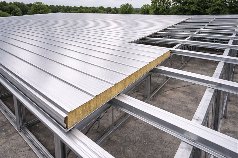 Фото для статьи: кровельная проходка/примыкание на крыше из нержавеющих панелей — пример узла