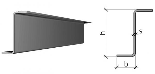 Схема размеров Z-профиля: стенка, полки, толщина (заглушка под фото)
