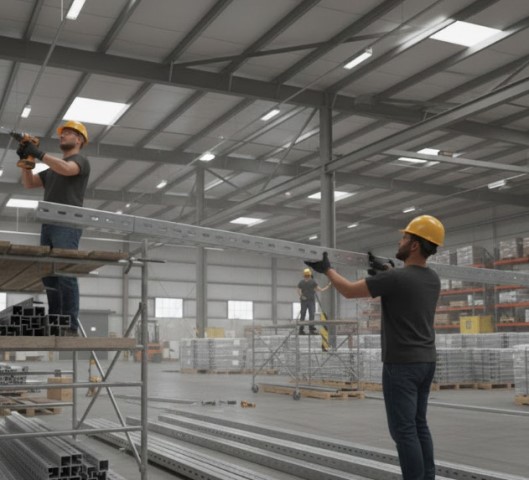 Монтаж перфорированного П-профиля