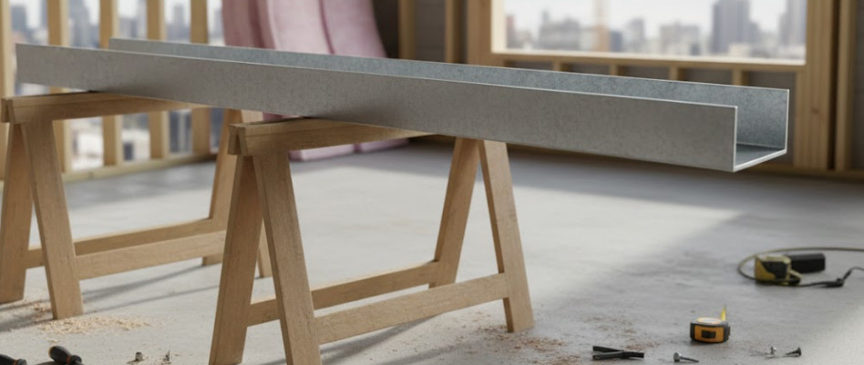 Схема размеров: паз, полки, толщина металла