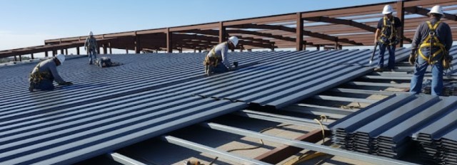 Монтаж профнастила МП35