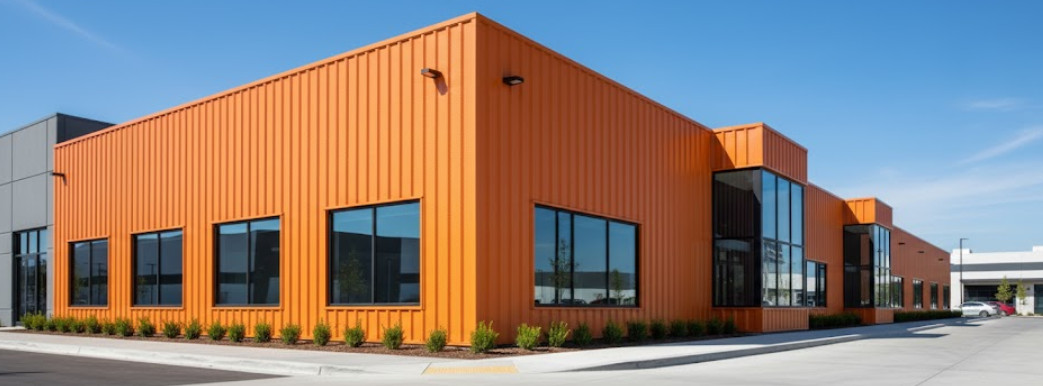 Фасад из перфорированного профлиста