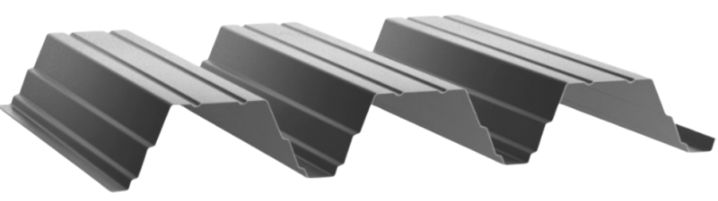 Современное промышленное здание с фасадами из профнастила