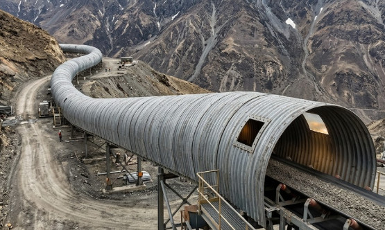 Укрытие конвейера из арочного профнастила С21ПГ