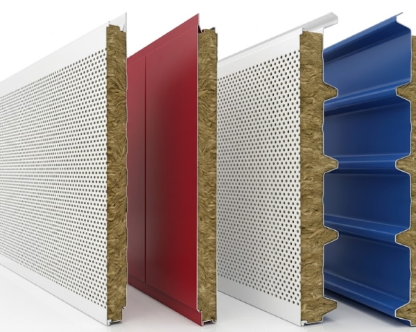 Акустические сэндвич панели на объекте