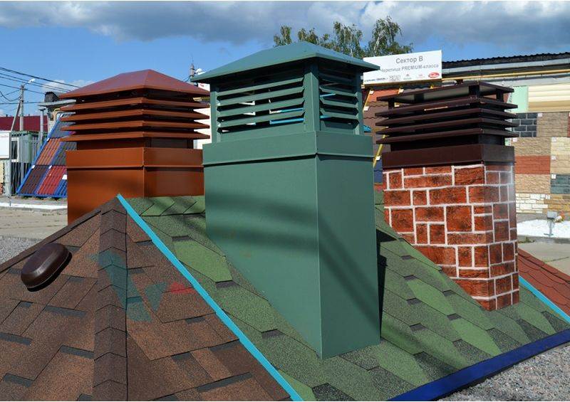 Монтаж дымника с жалюзи на трубу в Ленинградской области