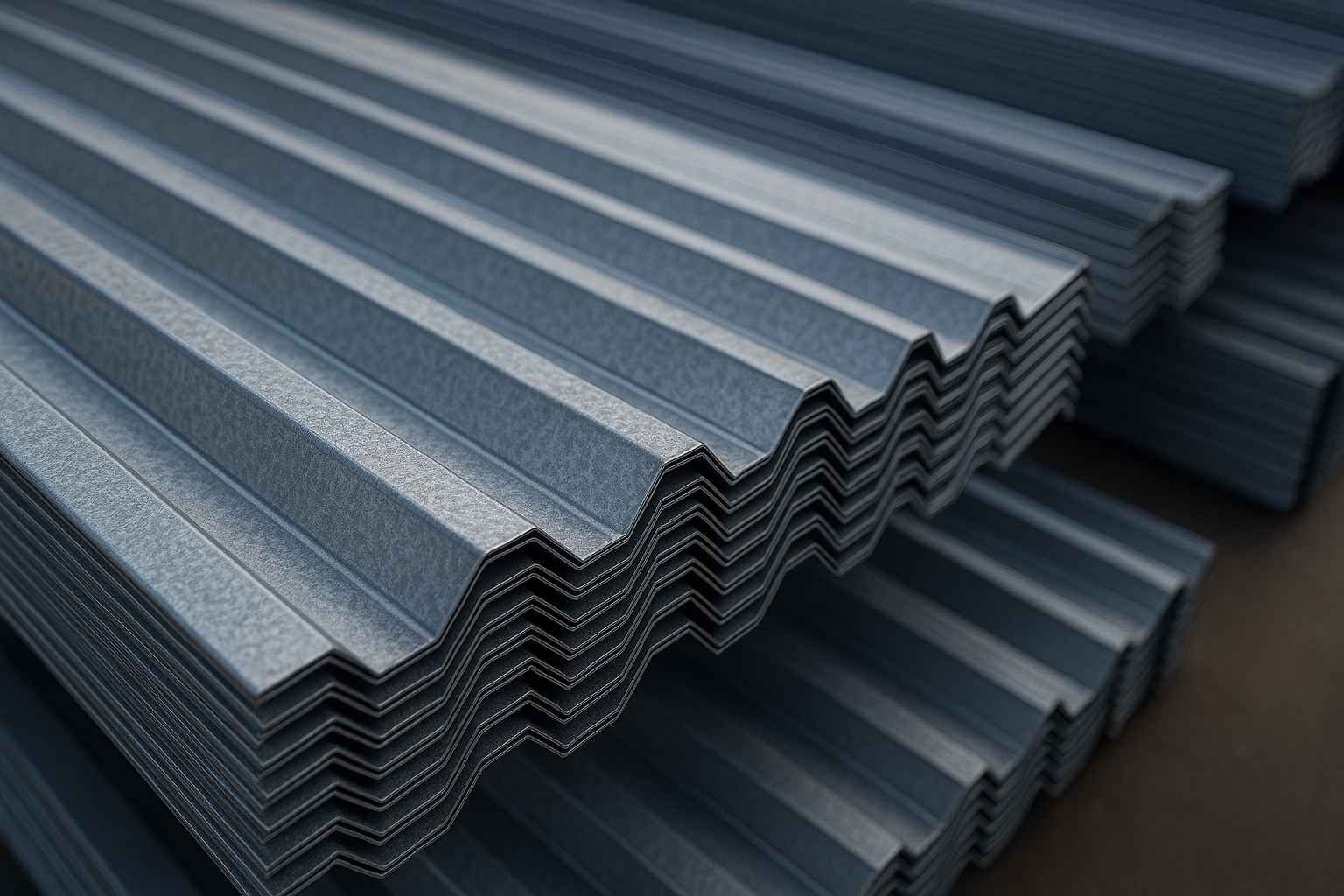 Современное промышленное здание с фасадами из профнастила