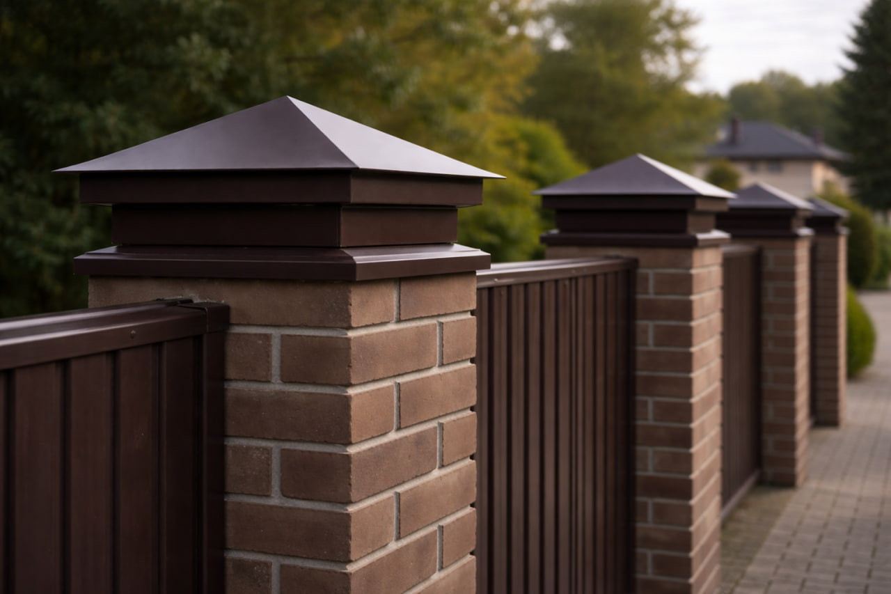 Колпак на столб двойной