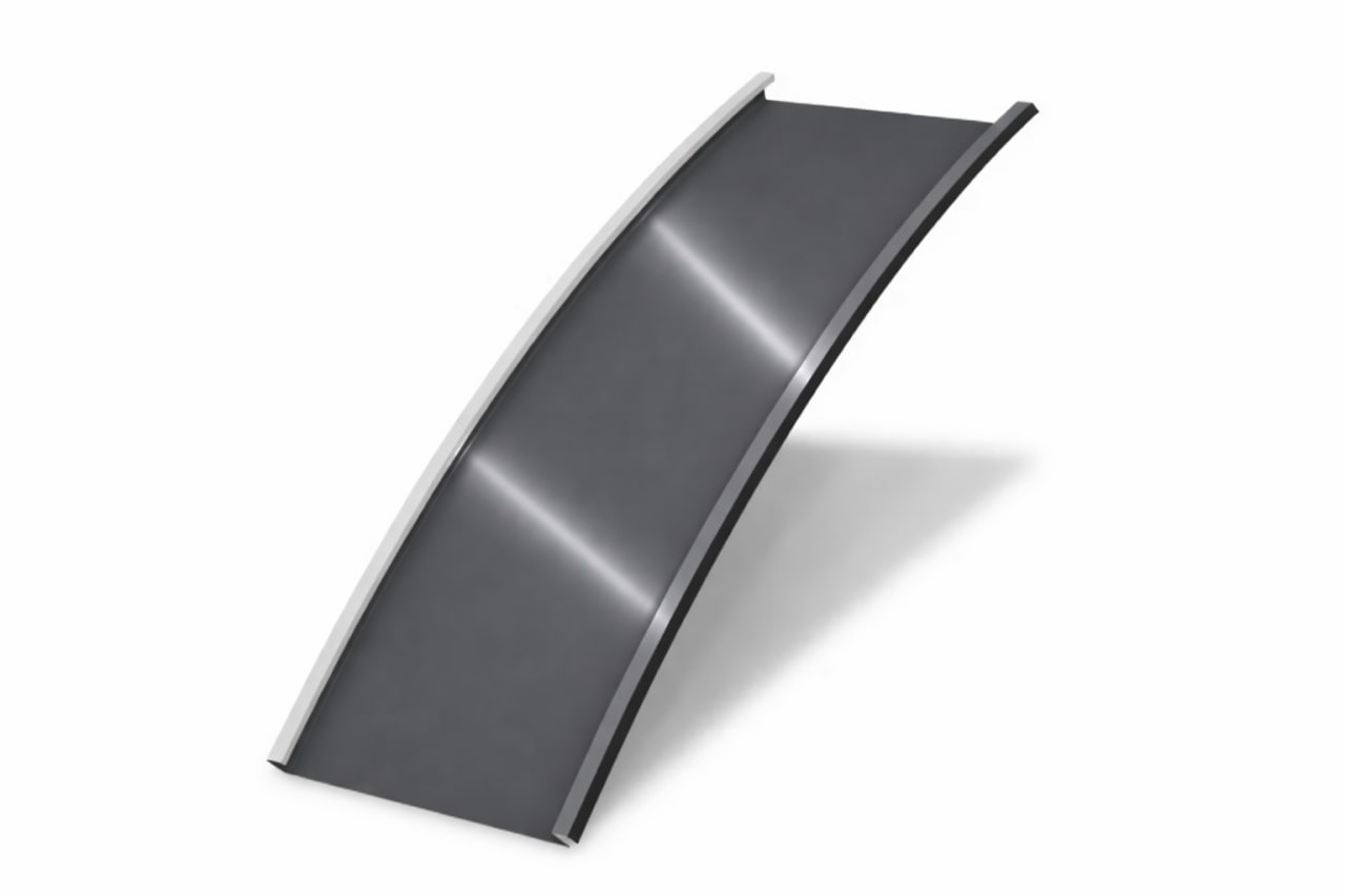 Продольно гнутый фальц гладкий 550 0,5 Стальной Бархат RAL 7024