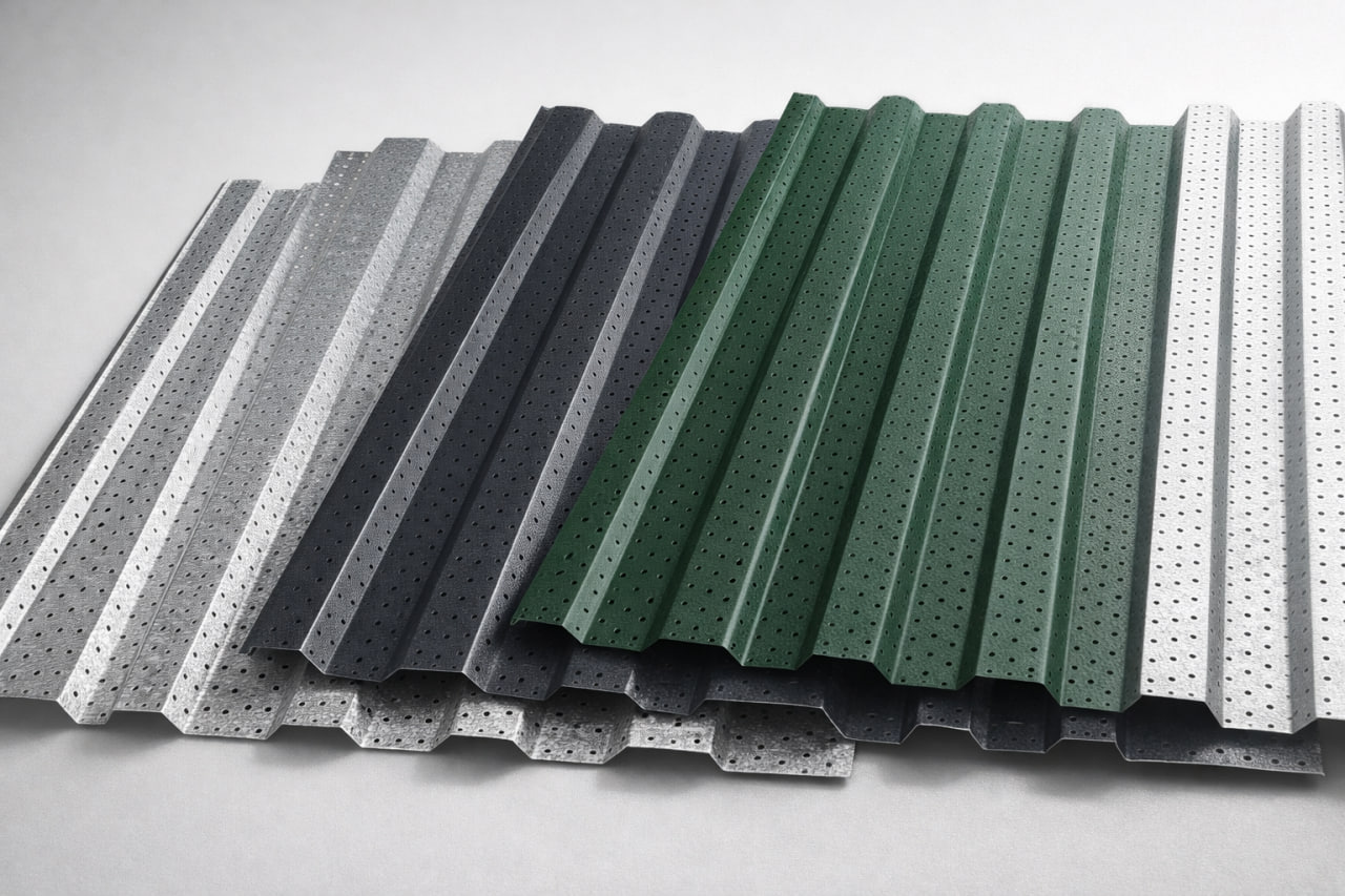 Перфорированный профилированный лист стеновой для коммерческого и производственного объекта