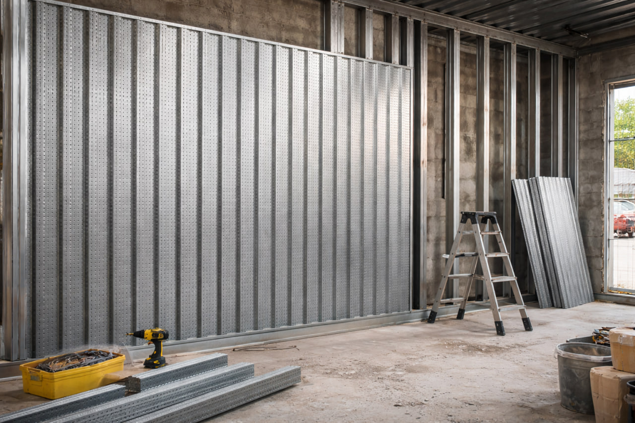 Перфорированный стеновой профлист на складе