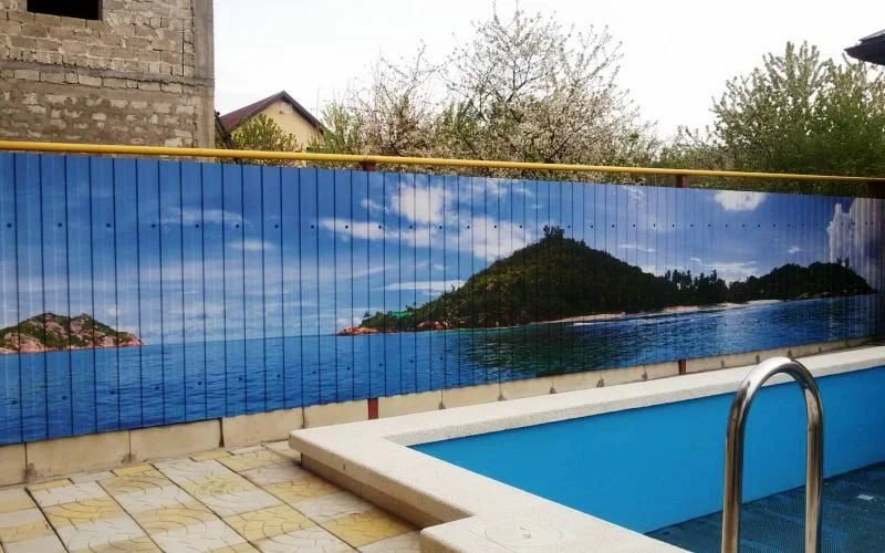 Ограждение из профнастила с принтом