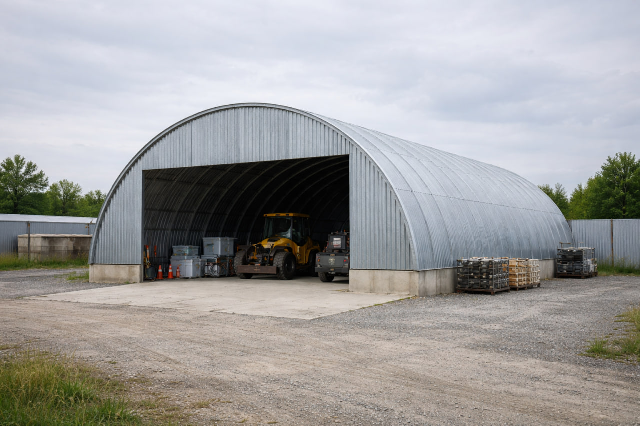 Промышленное укрытие из профнастила