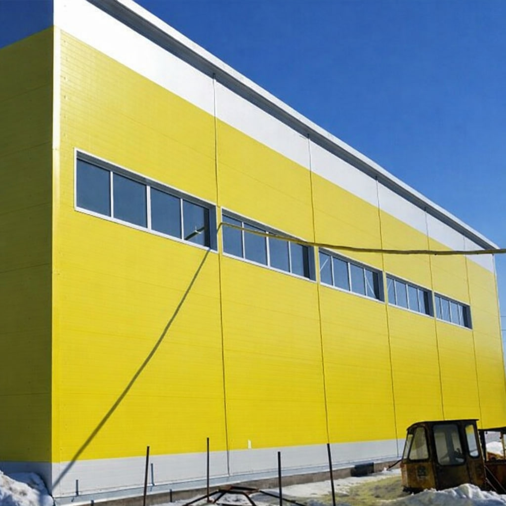 Монтаж гладких сэндвич-панелей