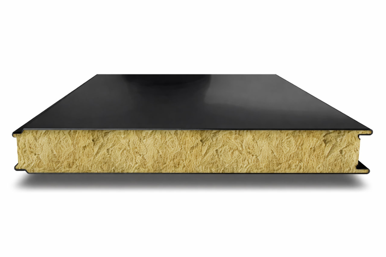 Гладкая сэндвич-панель с минеральной ватой 50 мм Viking E