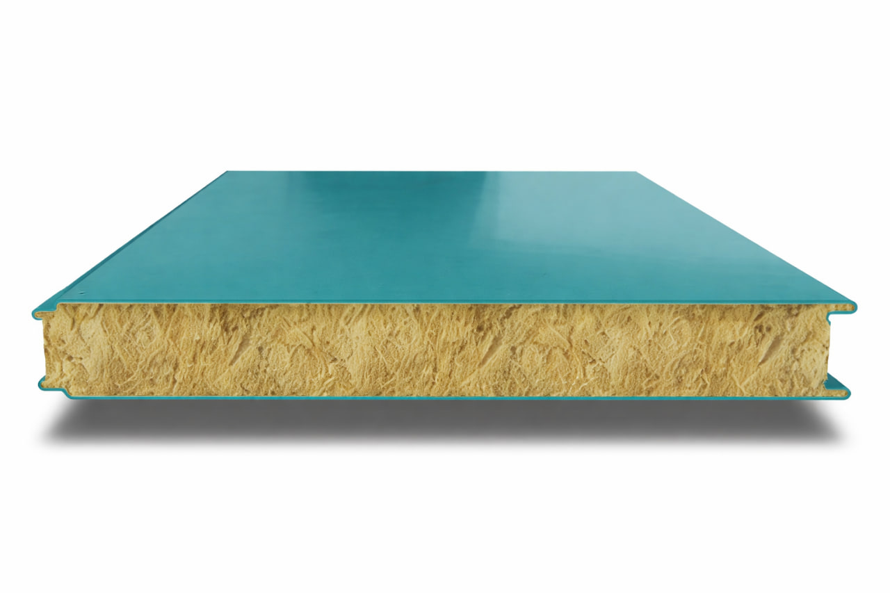 Гладкая сэндвич-панель с минеральной ватой 120 мм