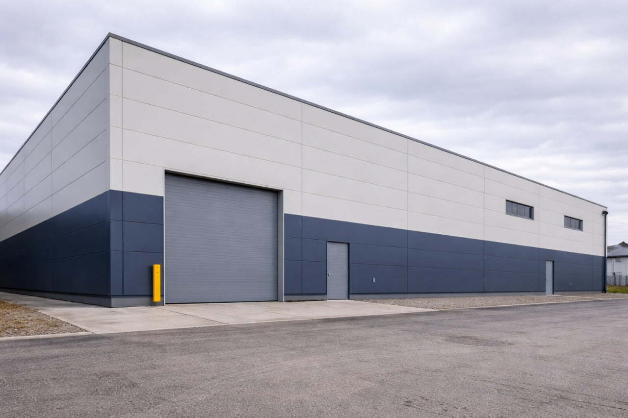 Стены из гладких сэндвич-панелей