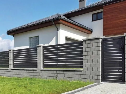 Монтаж забора-жалюзи Texas