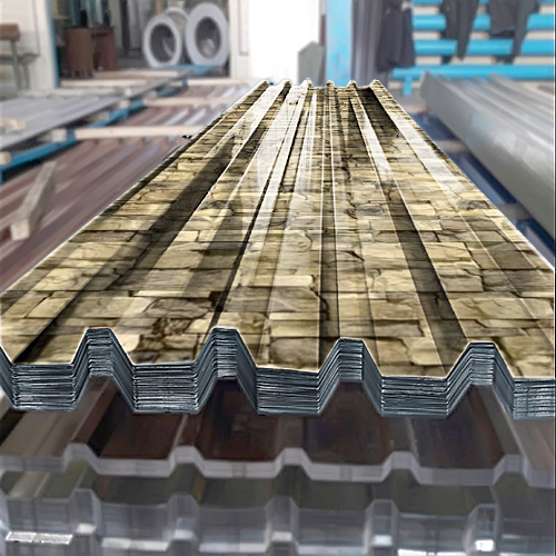 Профнастил под камень — примеры применения, покрытий и вариантов оформления