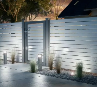 Монтаж забора жалюзи Texas